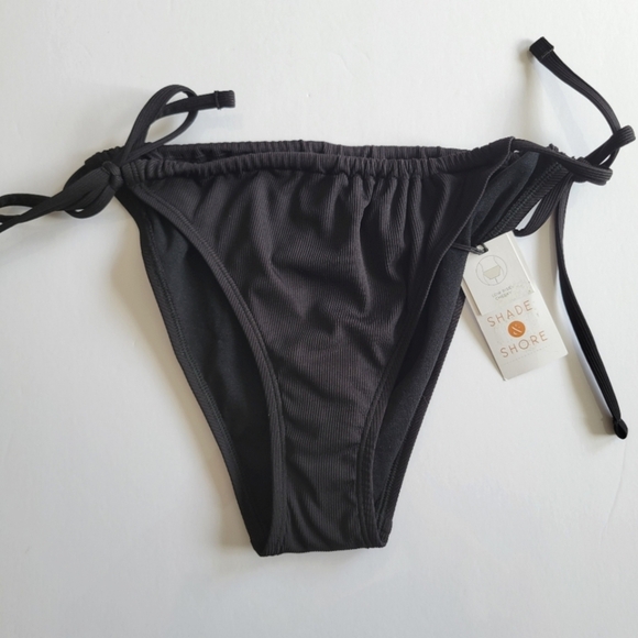 Shade & Shore Other - Shade & Shore Ribbed Black Bikini Bottom